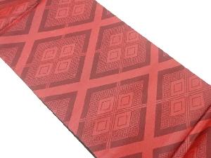 菱模様織出し洒落袋帯